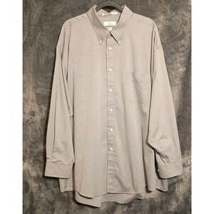 ENRO Pima Pin-piont Oxford Ultra Pinpoint Men's Dress Shirt 19 34-35 BIG‎ Gray